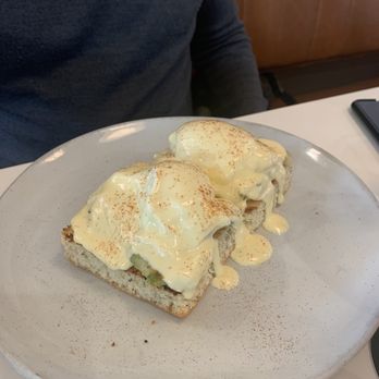 Break + Feast - Eggs Benedict with herb grilled shrimp - Breakfast & Brunch Near Me - Koloa, Hawaii