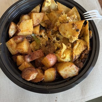 Bill's Cafe - Chilaquiles with roasted potatoes - Breakfast & Brunch Near Me - San Jose, California