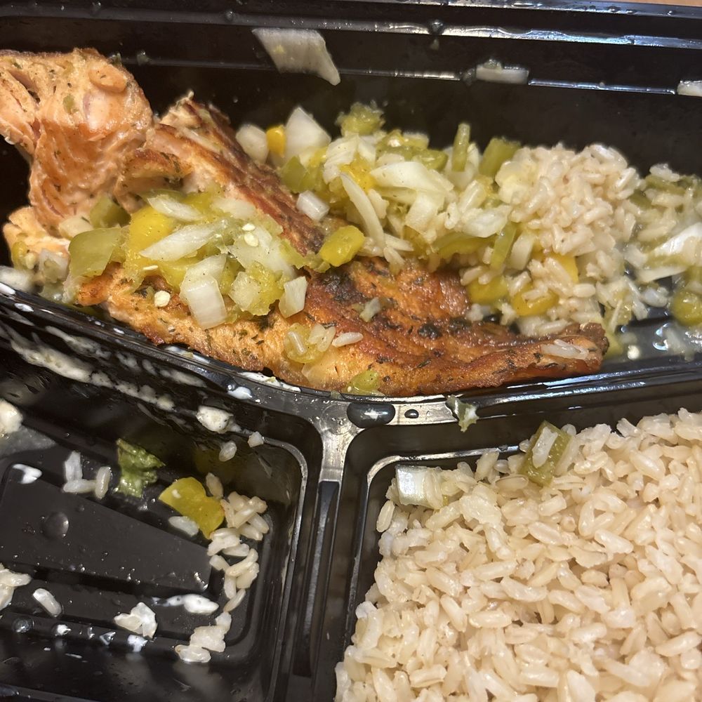 Simply Wholesome - Salmon meal... excuse how the food looks I started eating away lol - Health Markets Near Me - Los Angeles, California Simply Wholesome - Salmon meal... excuse how the food looks I started eating away lol - Health Markets Near Me - Los Angeles, California