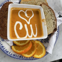 Tomato soup with grilled cheese
