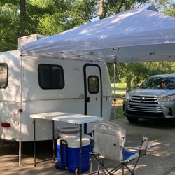 Buccaneer State Park - Our campsite was level and clean and came equipped with electrical, sewer & water.