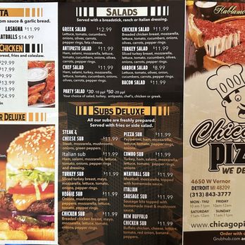 Chicago's Pizza - Menu 1 - Pizza Near Me - Detroit, Michigan