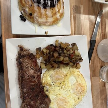 The Breakfast Spot - Steak and Eggs, and Blueberry Pancake - Breakfast & Brunch Near Me - Pittsburgh, Pennsylvania