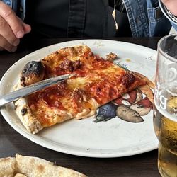 Qui - Calzone Inferno (but made as an open pizza instead), very and delicious!