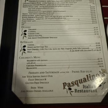 Pasqualino's Italian Restaurant - Menu - Italian Near Me - Bryson City, North Carolina Pasqualino's Italian Restaurant - Menu - Italian Near Me - Bryson City, North Carolina
