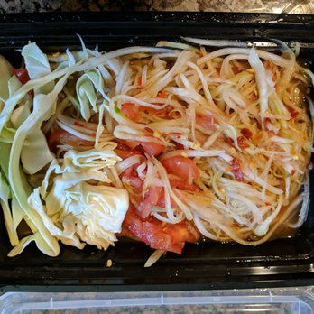 Hongthong kitchen - Freshly Made Papaya Salad! (HOT) - Thai Near Me - Haltom City, Texas