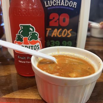 Taco Luchador - Charro beans - Mexican Near Me - Sanger, Texas Taco Luchador - Charro beans - Mexican Near Me - Sanger, Texas