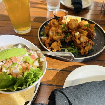 Belmont Brewing - Ceviche Lunch + Miso Calamari Strips Lunch - Breweries Near Me - Long Beach, California