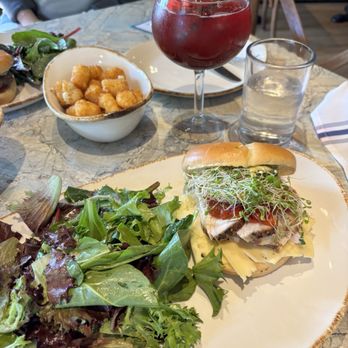 Jardin - Turkey Sandwich. Stop & Smell The Flowers Mocktail, Spicy Pickle Tots - Mediterranean Near Me - San Antonio, Texas