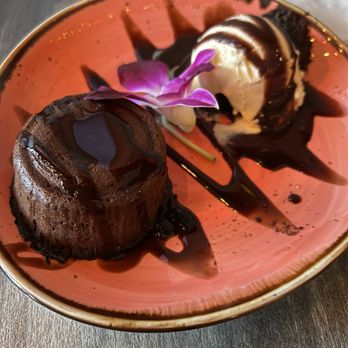 La Diosa Taqueria - Warm Dark Chocolate Lava Cake with Vanilla Ice Cream - Mexican Near Me - Miami, Florida La Diosa Taqueria - Warm Dark Chocolate Lava Cake with Vanilla Ice Cream - Mexican Near Me - Miami, Florida