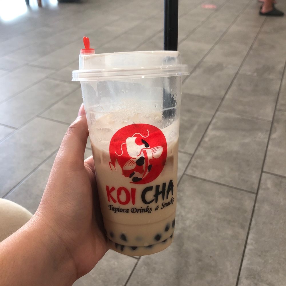 Koi Cha - Black tea with sea foam and tapioca - Coffee & Tea Near Me - Houston, Texas Koi Cha - Black tea with sea foam and tapioca - Coffee & Tea Near Me - Houston, Texas