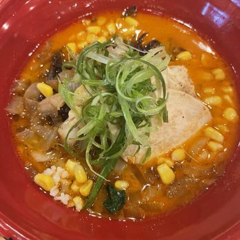 Mizu Ramen Bar - Garlic chicken Raman added corn and bach choy - Ramen Near Me - Columbus, Georgia Mizu Ramen Bar - Garlic chicken Raman added corn and bach choy - Ramen Near Me - Columbus, Georgia