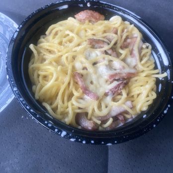 Pasta Corner - Spaghetti Carbonara. Okay a bit over cooked - Pasta Shops Near Me - Los Angeles, California