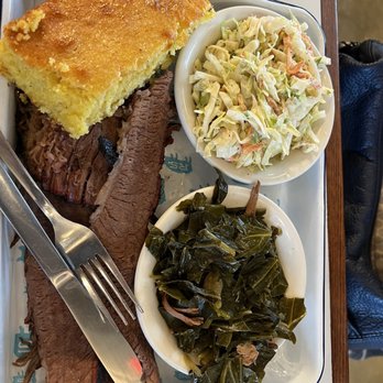 Rodney Scott BBQ - Brisket, collards, Cole slaw, cornbread - Southern Near Me - Trussville, Alabama Rodney Scott BBQ - Brisket, collards, Cole slaw, cornbread - Southern Near Me - Trussville, Alabama