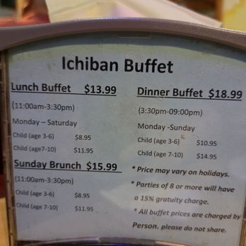 Ichiban Buffet - Prices - Buffets Near Me - Saint Augustine, Florida