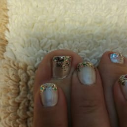 Nails by Julie & Feet by Amanda ready for New Year's