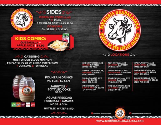 Menu photo 2 Birrieria Guadalajara Rialto, CA Menu photo 2 Birrieria Guadalajara Rialto, CA