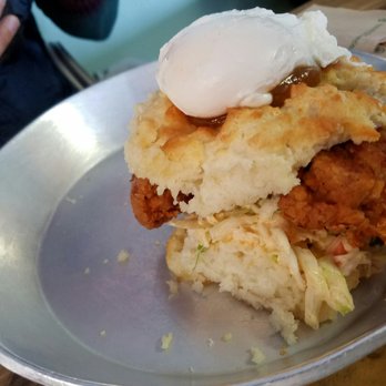 Biscuit Head - Fried chicken biscuit. Pictures don't do it justice! - Bakeries Near Me - Asheville, North Carolina