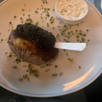 Caviar Kaspia at The Mark - Black Truffle Caviar Potato with Royal Oscietra Caviar - French Near Me - New York, New York Caviar Kaspia at The Mark - Black Truffle Caviar Potato with Royal Oscietra Caviar - French Near Me - New York, New York
