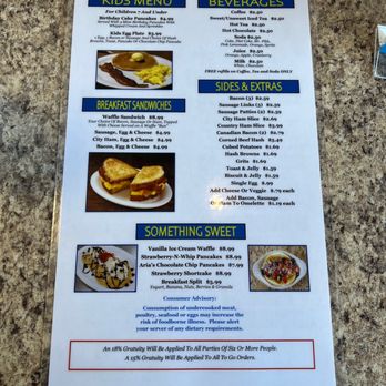 Paradise Pancake and Omelet House - Back of the menu - Breakfast & Brunch Near Me - Myrtle Beach, South Carolina Paradise Pancake and Omelet House - Back of the menu - Breakfast & Brunch Near Me - Myrtle Beach, South Carolina