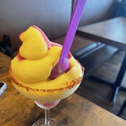 Playa Vallarta Mexican Grill - Mango Pomegranate swirl marg