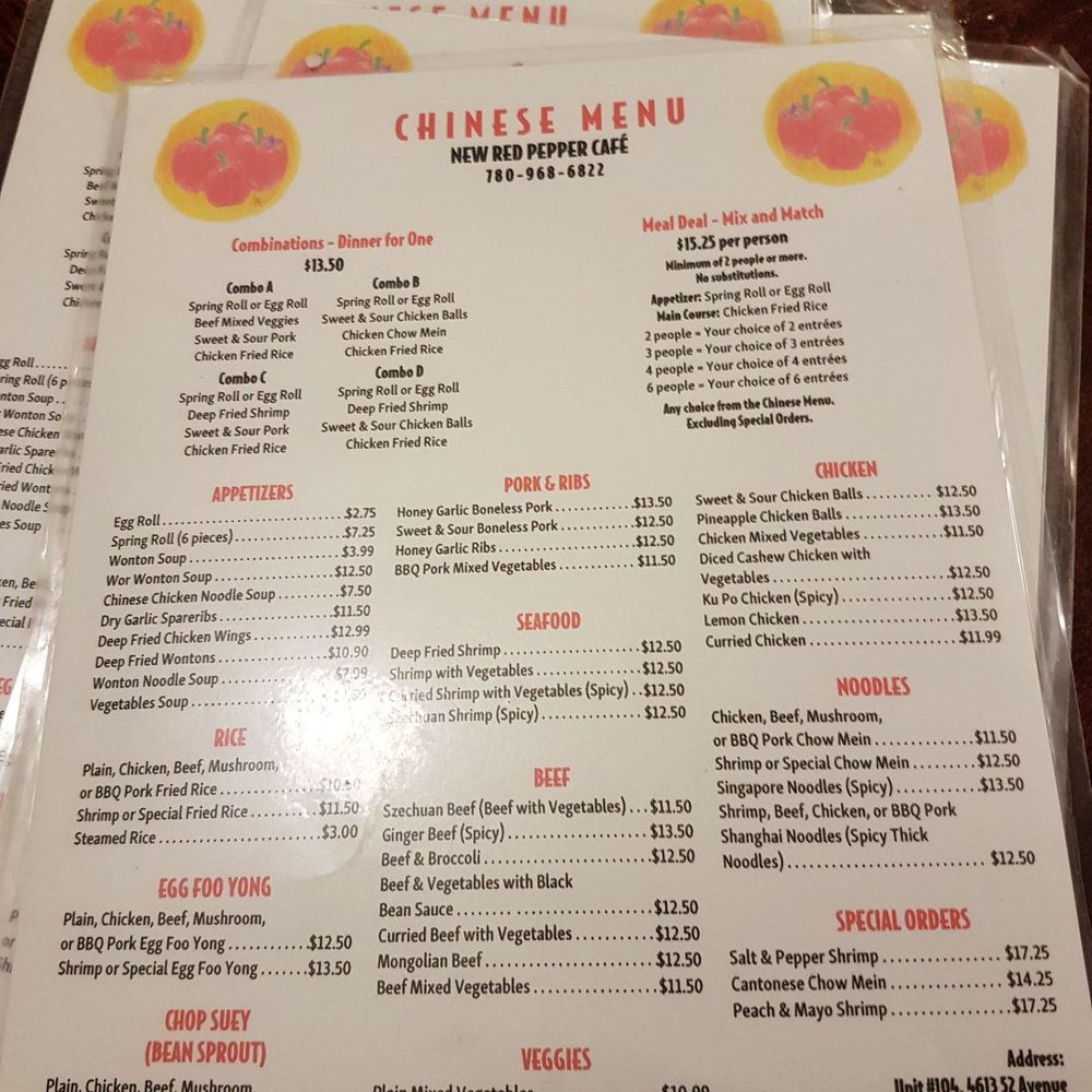Menu as of Dec 2018 Menu as of Dec 2018