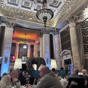 Marble Room Steaks and Raw Bar - This place used to be an old back. Make sure to ask the story behind the sculpture - Steakhouses Near Me - Cleveland, Ohio Marble Room Steaks and Raw Bar - This place used to be an old back. Make sure to ask the story behind the sculpture - Steakhouses Near Me - Cleveland, Ohio