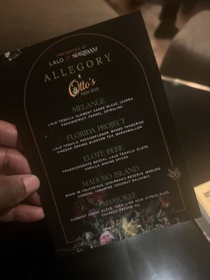 Menu photo 4 Allegory Washington, DC, DC