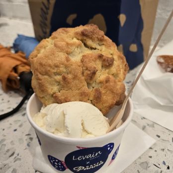 Levain Bakery - NoHo, NYC - The lemon cookie was amazing! The panna ice cream was standard - Bakeries Near Me - New York, New York