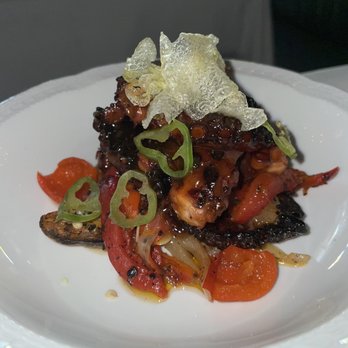 Carbone - Octopus was beautifully charred but slightly over cooked. - New American Near Me - Miami Beach, Florida Carbone - Octopus was beautifully charred but slightly over cooked. - New American Near Me - Miami Beach, Florida