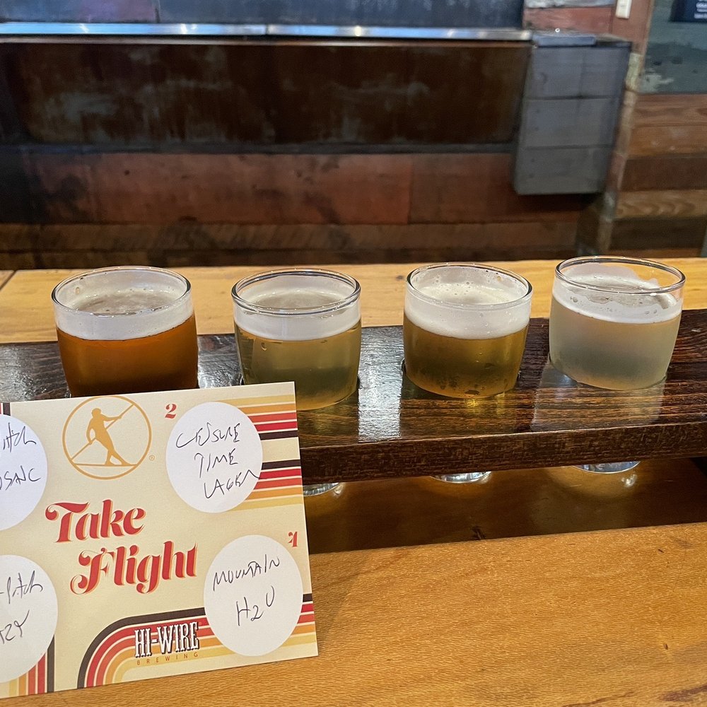 Hi-Wire Brewing - Flight - Breweries Near Me - Asheville, North Carolina Hi-Wire Brewing - Flight - Breweries Near Me - Asheville, North Carolina
