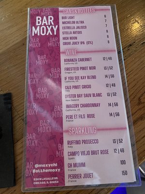 Menu photo 2 Moxy Chicago Downtown Chicago, IL