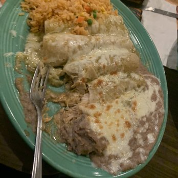 Miguel's Baja Grill - Wierd Mexican/Asian rice is nasty. And green chicken enchiladas are sour. Beans are good - Mexican Near Me - Victorville, California