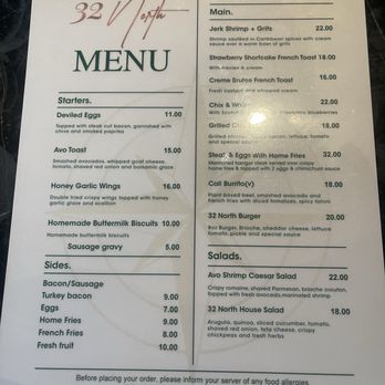 32 North - Food Menu - Breakfast & Brunch Near Me - Valley Stream, New York