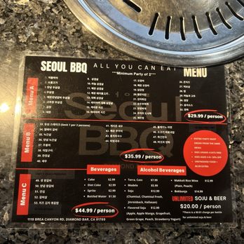 Seoul BBQ - menu - Korean Near Me - Diamond Bar, California Seoul BBQ - menu - Korean Near Me - Diamond Bar, California