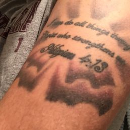 Unevenness on the bottom, dark shading covering the letters (6 months later) Unevenness on the bottom, dark shading covering the letters (6 months later)