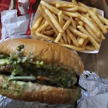 Uptown Burger - Chicken Pesto Sandwich - Burgers Near Me - Fullerton, California