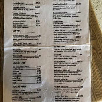 The Hoffmann - German Menu - German Near Me - Jensen Beach, Florida