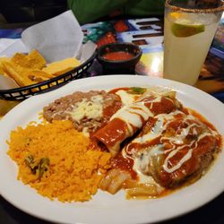 Veggie Enchilada and Chile Poblano