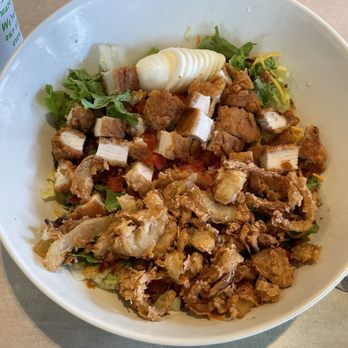 Farmer Boys - BBQ Chicken Ranch Salad with fried chicken - Breakfast & Brunch Near Me - Modesto, California Farmer Boys - BBQ Chicken Ranch Salad with fried chicken - Breakfast & Brunch Near Me - Modesto, California