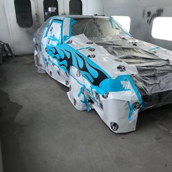 Collision - Working on a car at our Auto body shop