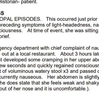 Ryce Asian Bistro - Emergency room visit notes describing food poisoning - Thai Near Me - Crested Butte, Colorado