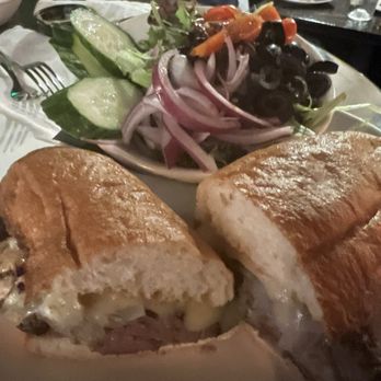 Cabernets & Ipas - Steak Sandwich with a salad with lemon vinaigrette - Wine Bars Near Me - Mukilteo, Washington