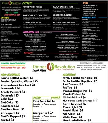 Menu photo 5 Dinner Revolution Vero Beach, FL