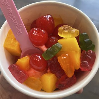 Yogurtland - Rocket Pop Sorbet covered in mango, cherries and gummy bears - Ice Cream & Frozen Yogurt Near Me - Irvine, California Yogurtland - Rocket Pop Sorbet covered in mango, cherries and gummy bears - Ice Cream & Frozen Yogurt Near Me - Irvine, California