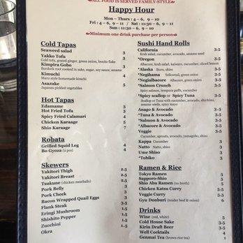 Yataimura Maru - Happy hour menu! - Sushi Bars Near Me - Portland, Oregon Yataimura Maru - Happy hour menu! - Sushi Bars Near Me - Portland, Oregon