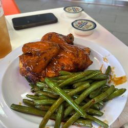The Wild Rooster - Combo meal 1/2 chicken  Green Beans