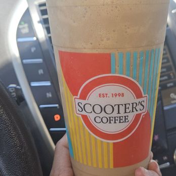 Scooter's Coffee - Caramel blended latte with extra shot of expresso - Coffee & Tea Near Me - North Charleston, South Carolina Scooter's Coffee - Caramel blended latte with extra shot of expresso - Coffee & Tea Near Me - North Charleston, South Carolina