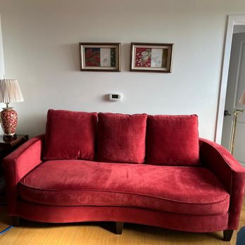 Fresh Ambiance - Red natural-fiber couch cleaned to perfection! Stains gone, colors revived, and the fabric feels fresh and vibrant again. #CouchCleani - Carpet Cleaning Near Me Fresh Ambiance - Red natural-fiber couch cleaned to perfection! Stains gone, colors revived, and the fabric feels fresh and vibrant again. #CouchCleani - Carpet Cleaning Near Me