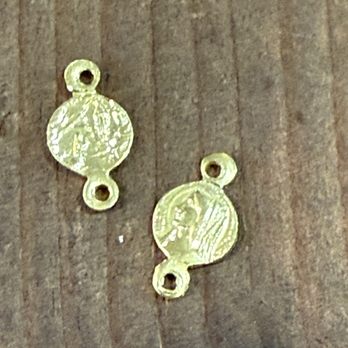 Gilding the Lily - Vintage French rosary connectors with Virgin and the grotto at Lourdes... - Jewelry Near Me - Fullerton, California